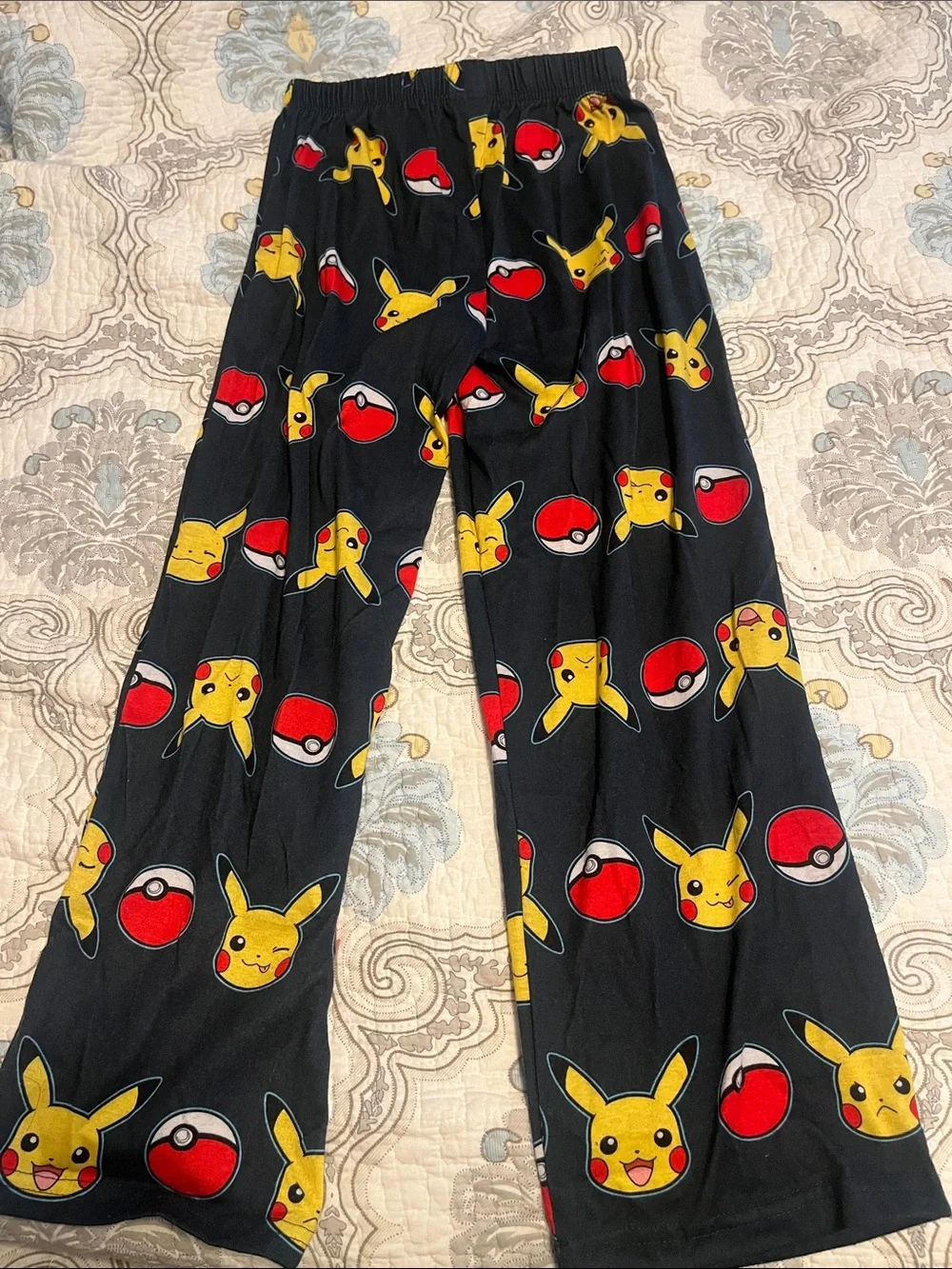 Pikachu Kids Pajama Set - White & Blue